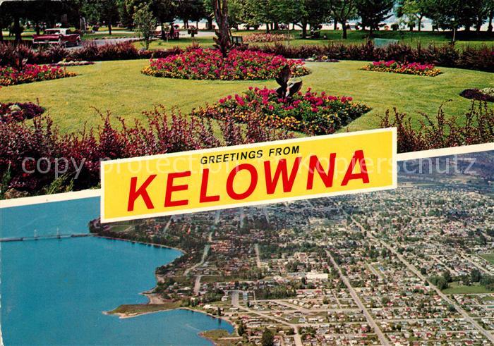 Kelowna Parkanlagen Okanagan Lake Fliegeraufnahme