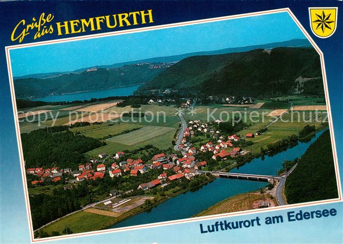 Hemfurth-Edersee Luftkurort Ferienland Waldeck Fliegeraufnahme