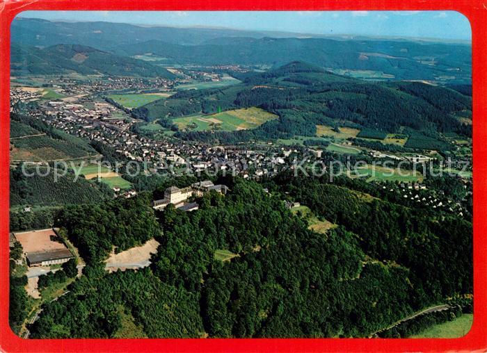 Bad Laasphe Kneippheilbad mit Schloss Wittgenstein Fliegeraufnahme