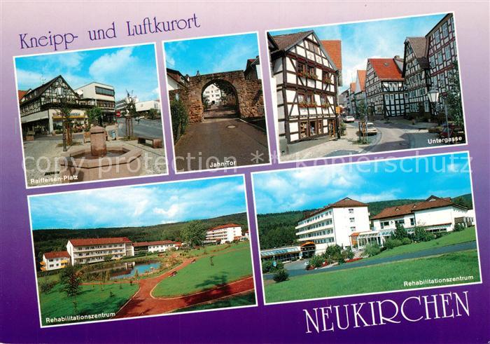 Neukirchen Knuellgebirge Platz Brunnen Jahntor Untergasse Fachwerkhaeuser Rehaze