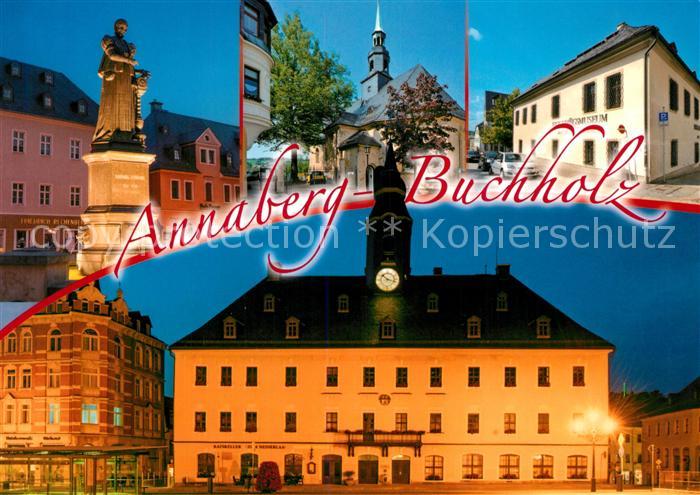 Annaberg-Buchholz Erzgebirge Uthmann Brunnen Kirche Museum Rathaus