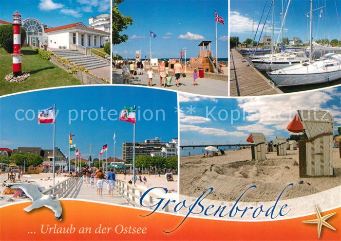Grossenbrode Ostseebad Seglerhafen Strand Seebruecke Promenade Leuchtturm
