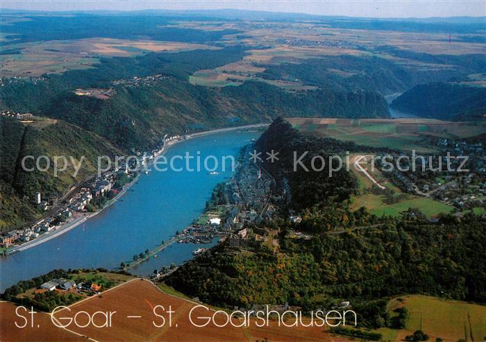 St Goar und St Goarshausen am Rhein Burg Rheinfels Burg Katz Loreley Felsen Flie