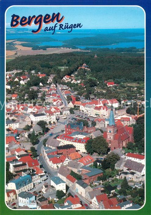 Bergen Ruegen Zentrum Kreisstadt Ruegens Fliegeraufnahme