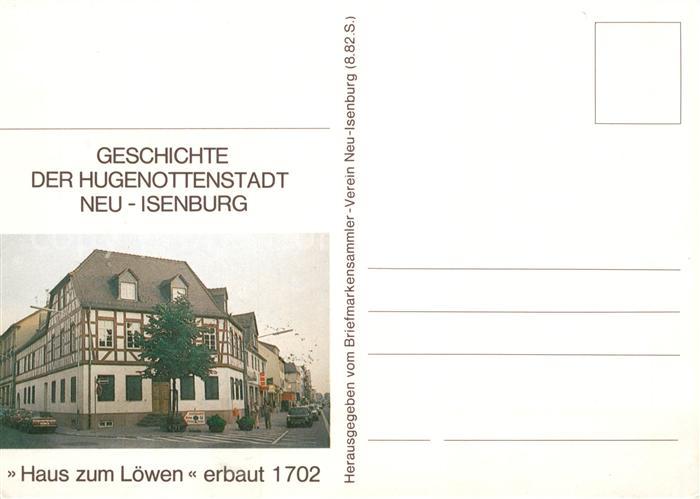 Neu-Isenburg Haus zum Loewen erbaut 1702 Fachwerkhaus Geschichte der Hugenottens