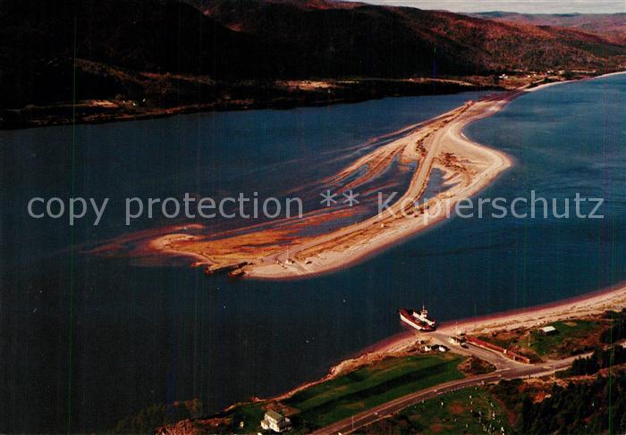 Englishtown Natural sandbar at entrance to St Anns Harbour aerial view