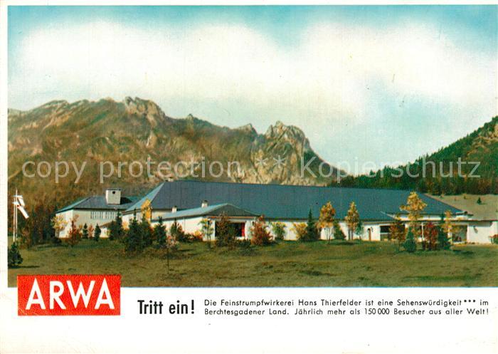 Bischofswiesen ARWA Feinstrumpfwirkerei Hans Thierfelder Berchtesgadener Alpen