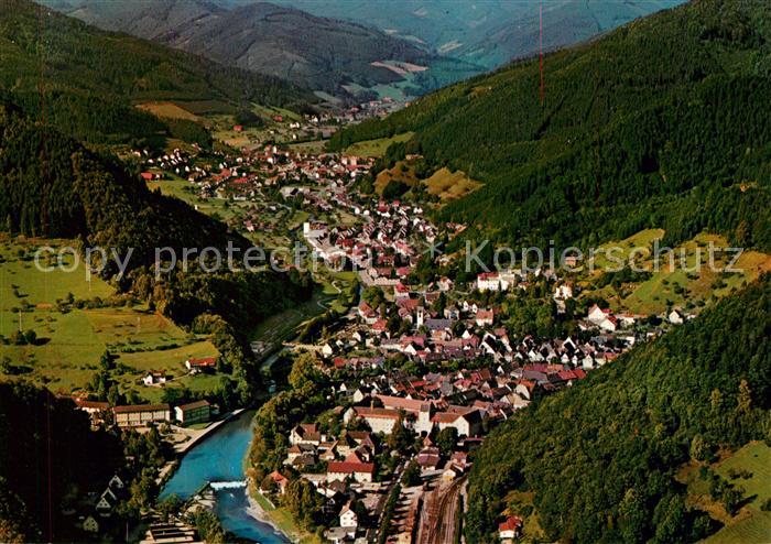 Wolfach mit OT Oberwolfach Fliegeraufnahme