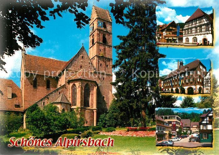 Alpirsbach Kloster Kirche Fachwerkhaeuser Kurstadt Klosterstadt im Schwarzwald