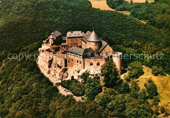 Waldeck Edersee Schloss an der Edertalsperre Fliegeraufnahme