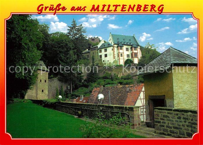 Miltenberg Main Blick vom Museumsgarten zur Mildenburg