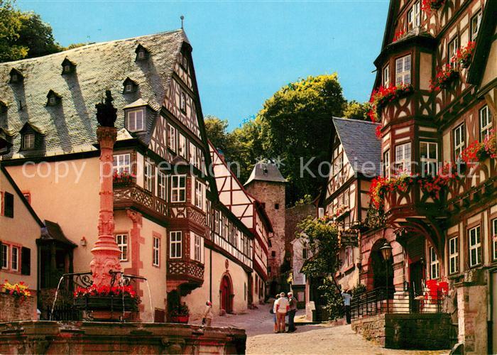 Miltenberg Main Historischer Marktplatz 15. Jhdt. Fachwerkhaeuser Schnatterloch