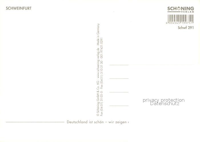 Schweinfurt Mainschifffahrt Martin Luther Platz Kirche Gutermann Promenade Fussg – Bild 2