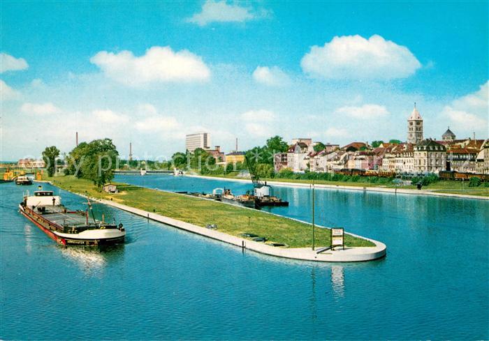 Schweinfurt Partie am Main Schifffahrtsstrasse Rhein Main Donau Binnenschifffahr