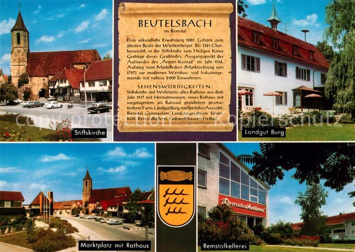 Beutelsbach Weinstadt Weinstadt im Remstal Stiftskirche Landgut Burg Marktplatz