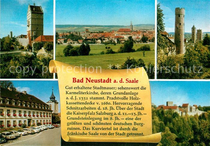 Bad Neustadt Stadtpanorama Kirche Kaiserpfalz Salzburg Burgruine Chronik