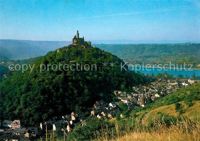 Braubach Rhein Panorama Blick auf die Marksburg