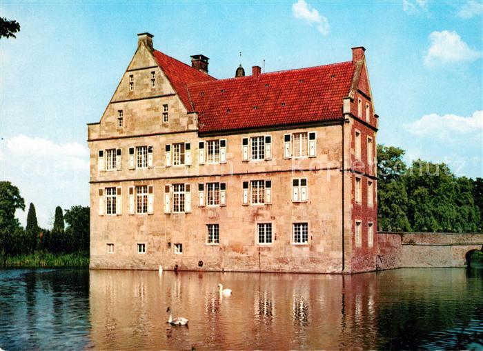 Muenster Westfalen Burg Huelshoff Wasserschloss Geburtshaus der Dichterin Annett