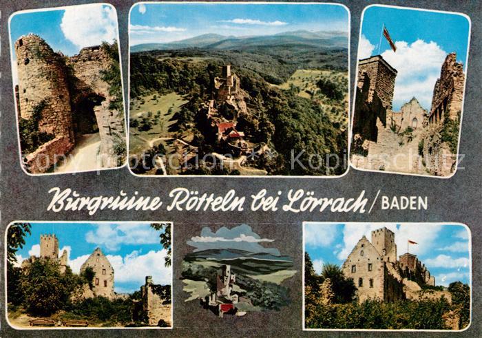 Roetteln Roettelweiler Burgruine Schwarzwald Fliegeraufnahme