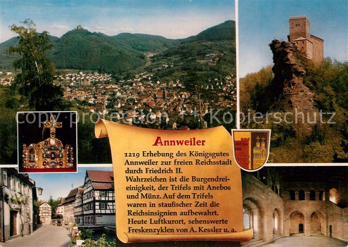 Annweiler Trifels Stadtpanorama Burg Altstadt Fachwerk Geschichte