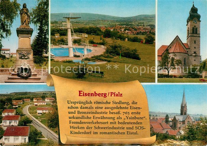 Eisenberg Pfalz Denkmal Freibad Ortsansicht mit Kirche Geschichte