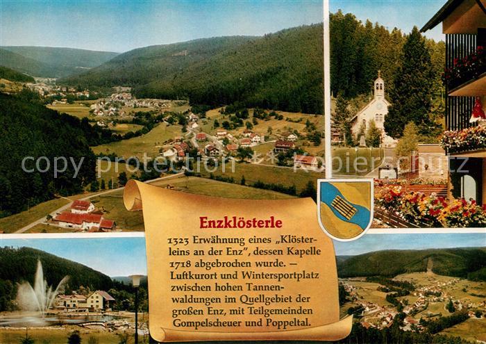 Enzkloesterle Panorama Luftkurort Wintersportplatz Schwarzwald Kapelle
