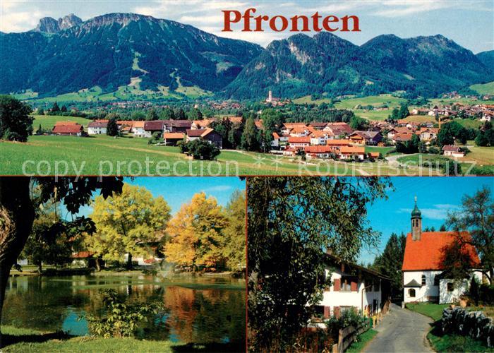 Pfronten Ostallgaeu Bayern Panorama Hoehenluftkurort Allgaeuer Alpen Uferpartie