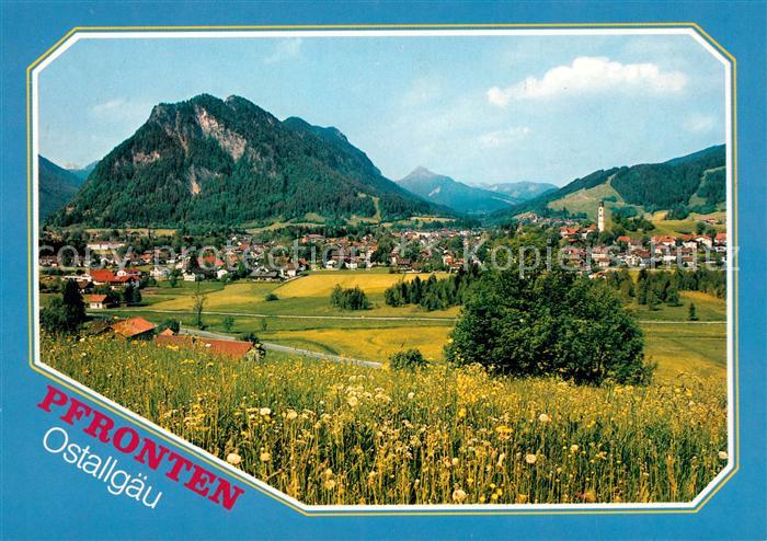 Pfronten Ostallgaeu Bayern Landschaftspanorama mit Sorgschrofen Allgaeuer Alpen