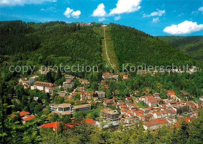 Bad Wildbad Blick vom Meistern auf die Kurstadt Hoehenkurgebiet Sommerberg Kuror