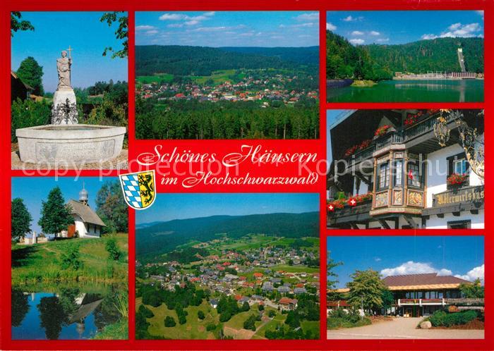 Haeusern Schwarzwald Panorama Kurort im Hochschwarzwald Brunnen Kapelle Schluchs