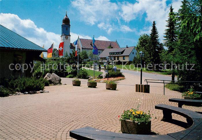 Hoechenschwand Schwarzwald BW Ortsmotiv mit Kirche Kurort im Hochschwarzwald