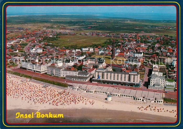Borkum Fliegeraufnahme Strandpromenade LVA Nordseeklinik