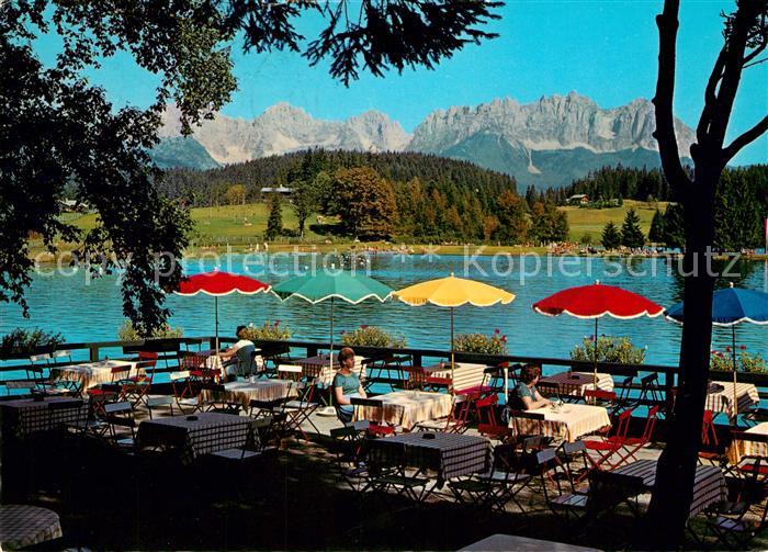 Kitzbuehel Tirol Seerestaurant Schwarzsee Wilden Kaiser