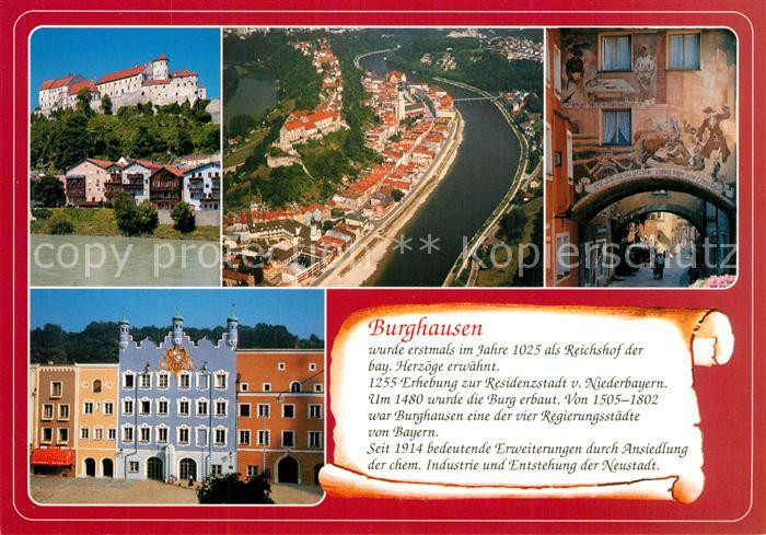 Burghausen Niederbayern Fliegeraufnahme Burg