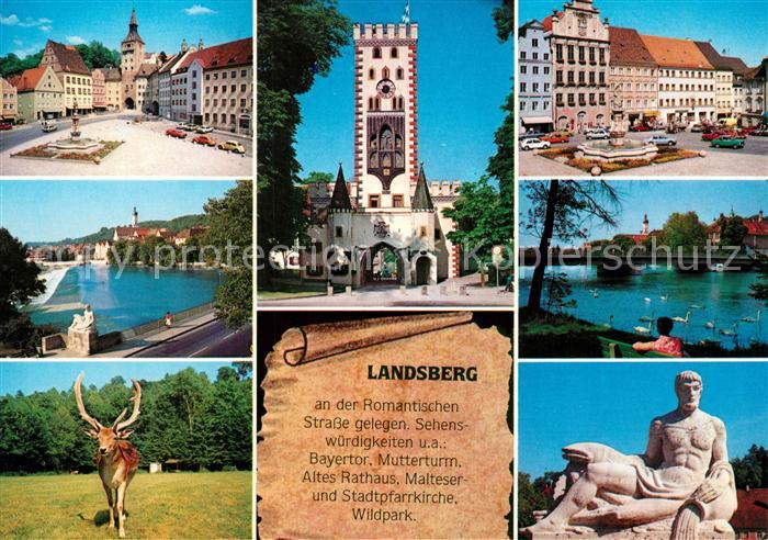 Landsberg Lech Mutterturm altes Rathaus Stadtpfarrkirche