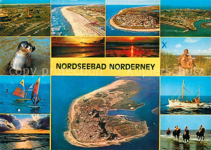Norderney Nordseebad Fliegeraufnahme Segelboot Pferd