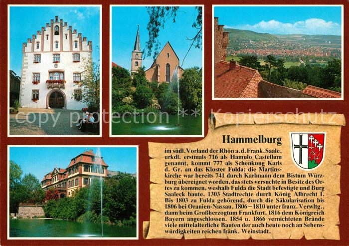 Hammelburg Rathaus Katholische Statpfarrkirche Rotes Schloss
