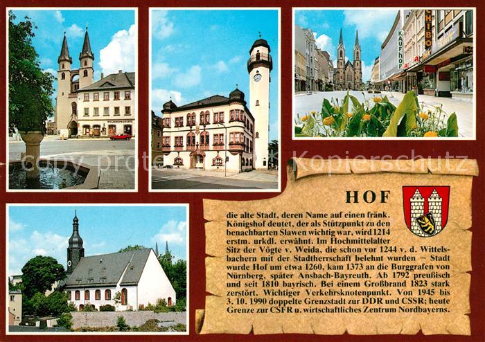 Hof Saale Micheliskirche Rathaus Lorenzkirche