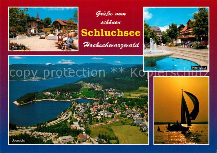 Schluchsee Fliegeraufnahme Ortsmitte Kirchplatz