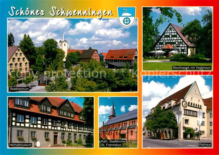 Schwenningen Neckar Mauthepark Rathaus katholische Stadtkirche St. Franziskus