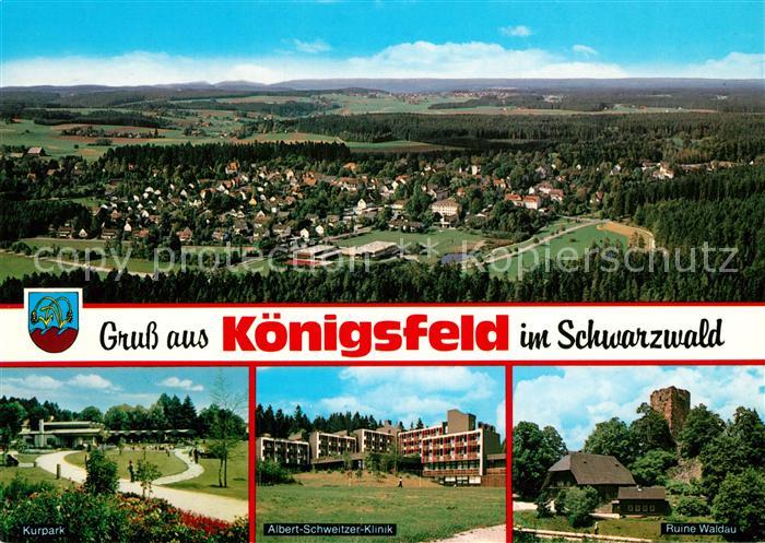 Koenigsfeld Schwarzwald Kurpark Albert-Schweitzer-Klinik Ruine Waldau