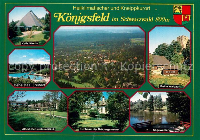 Koenigsfeld Schwarzwald Ruine Waldau Kirchsaal Bruedergemeinde katholische Kirch