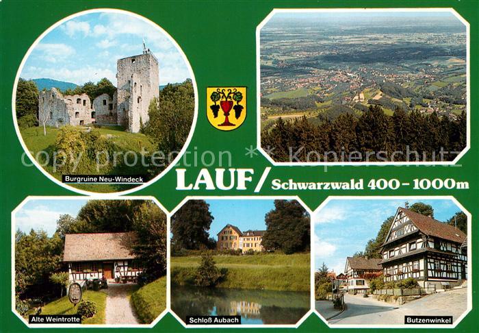 Lauf Baden Burgruine Ne-Windeck alte Weintrotte Schloss Aubach