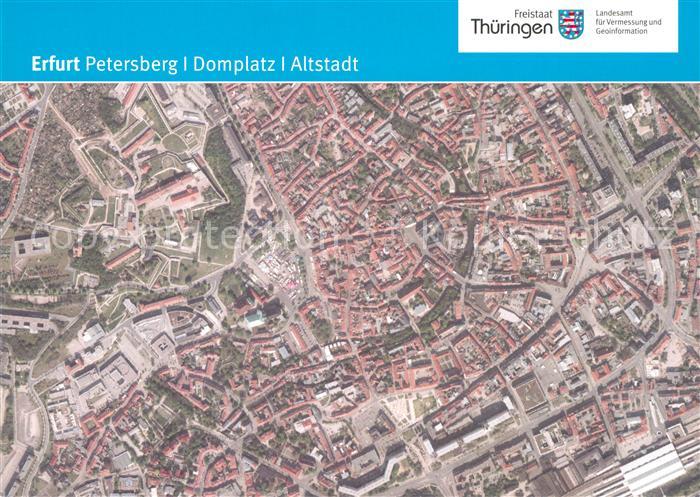 Erfurt Petersberg Domplatz Altstadt Fliegeraufnahme