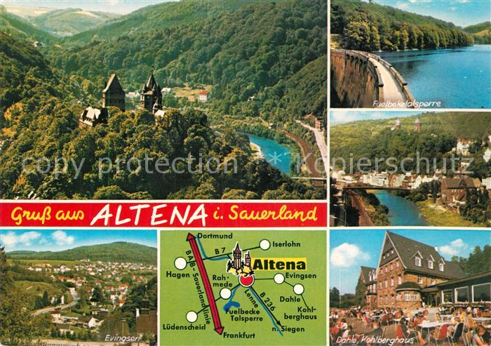 Altena Lenne Panorama Fuelbaketalsperre Evingsen Dahle Kohlberghaus