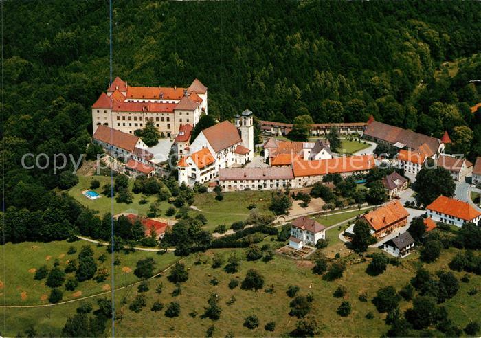 Wolfegg Renaissanceschloss Pfarr und Stiftskirche Fliegeraufnahme