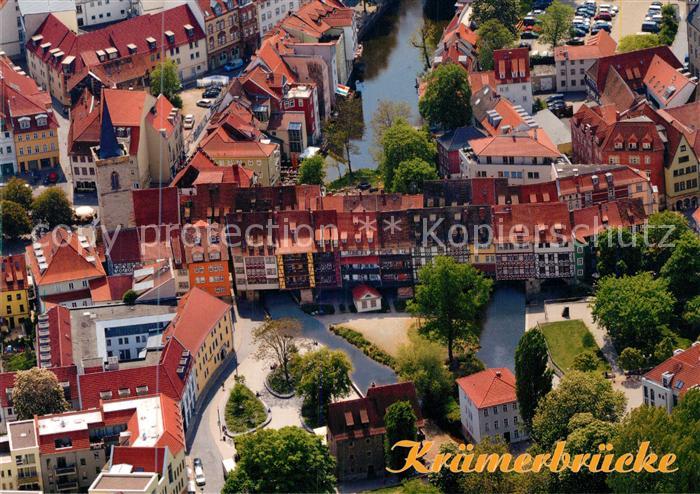 Erfurt Kraemerbruecke Fliegeraufnahme