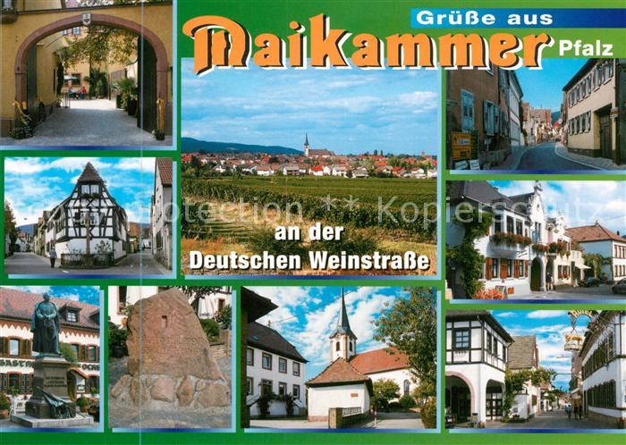 Maikammer Tor Fachwerkhaus Panorama Denkmal Monument Kirche Strassenpartie