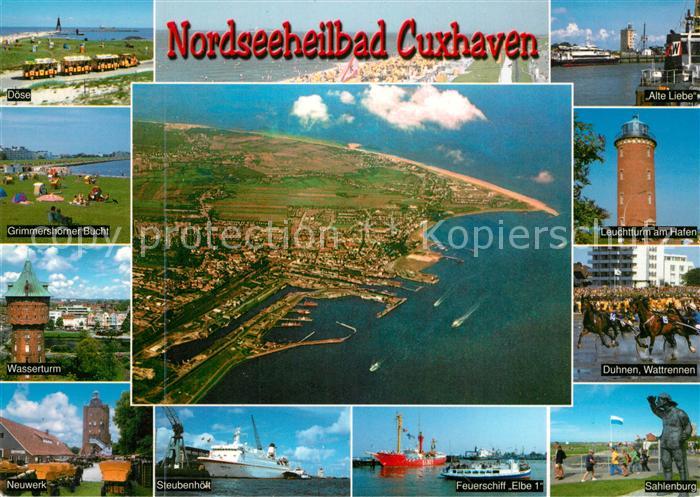 Cuxhaven Nordseebad Doese Grimmershoerner Bucht Wasserturm Neuwerk Steubenhoeft