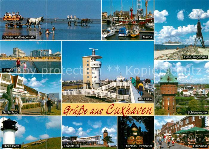 Cuxhaven Duhnen Nordseebad Wattwagenfahrt Marina Sahlenburg Doese Alte Liebe Sch